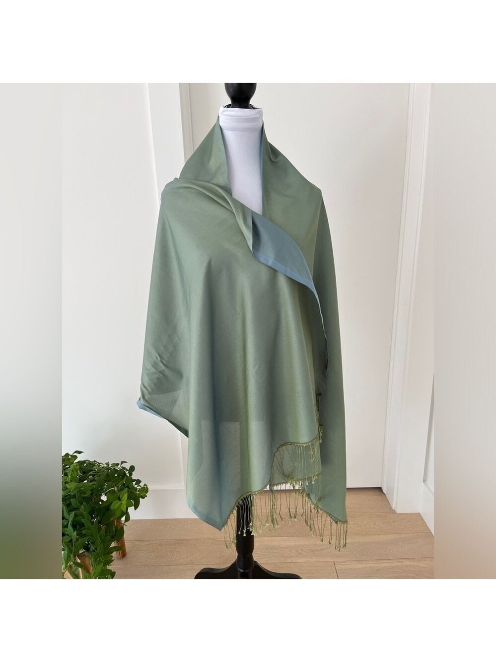 BONJELA Large Wrap Shawl Scarf Fringe Travel Lightweight Semi-Sheer Elegant